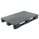 Palette plastique 1200x800x145mm, Plancher plein, 3 semelles 1600 kg
