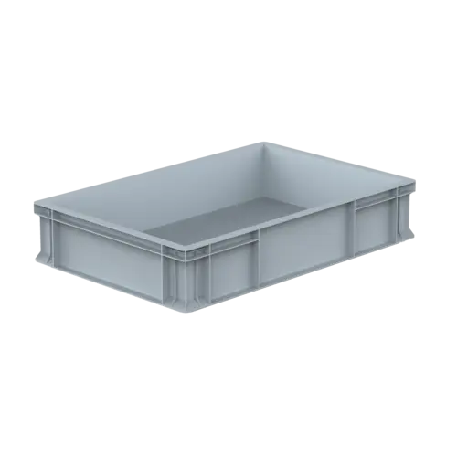 Euronorm plastic bak 600x400x120mm - gesloten, 22L