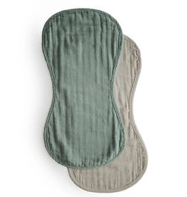 Mushie Burb cloth | Roman green/ Fog