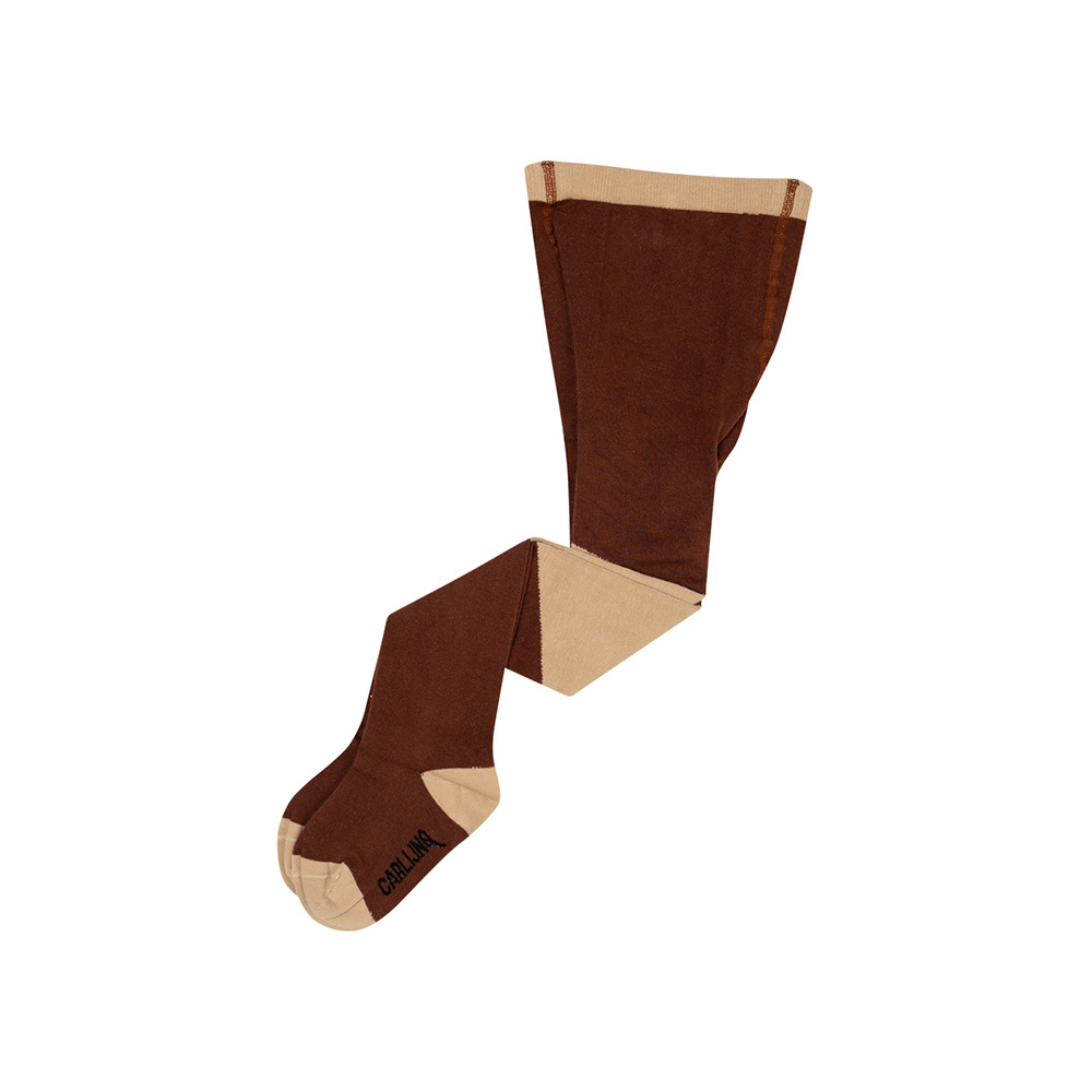 CarlijnQ Tights | diagonal brown/sand