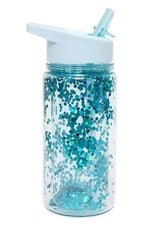 Petit Monkey Drinking bottle glitter dusty blue