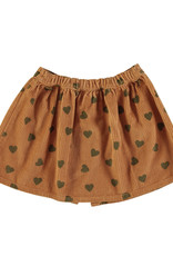 piupiuchick Short Skirt | Brown Green Hearts