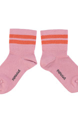 piupiuchick Short Socks | Pink w/ Orange Stripes