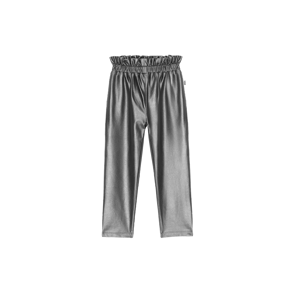 House of Jamie Metallic Paperbag pants | Grey Metallic