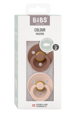 Bibs Colour Speen latex 2 pack symmetrical | woodchuck/blush size 2