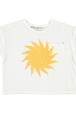 piupiuchick T-shirt | Ecru w/ Yellow Sun print