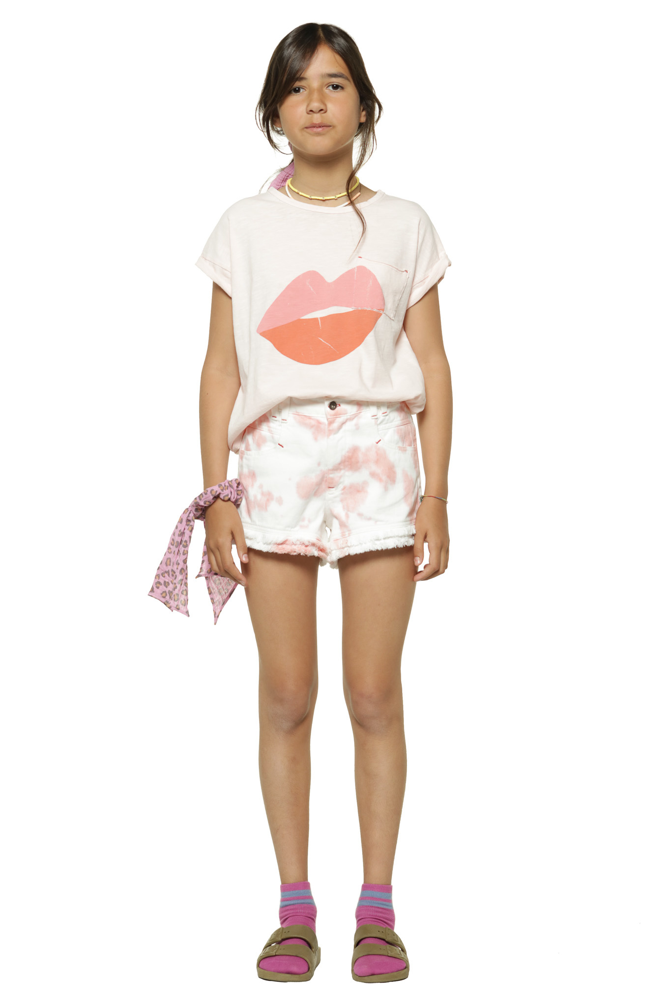 piupiuchick T-shirt | Light Pink w/ Lips print