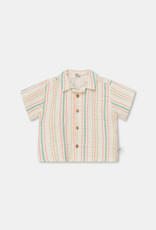 My Little Cozmo Louis | Muslin stripe baby shirt