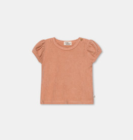 My Little Cozmo Vera | Toweling puff sleeves baby T-shirt Peach