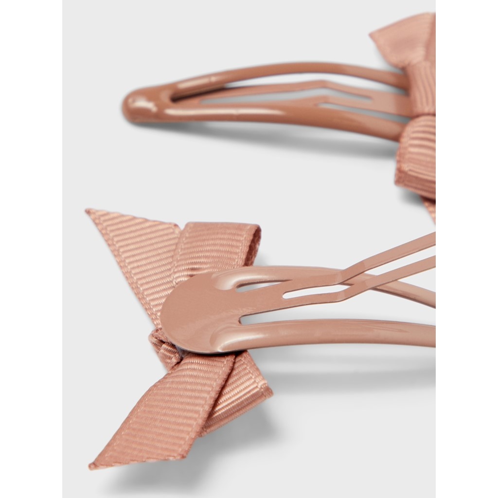 Lil Atelier Dinja 2P Hair Clips | Mocha Mousse