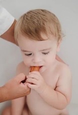 Mushie Finger toothbrush | Shifting sand + Blush