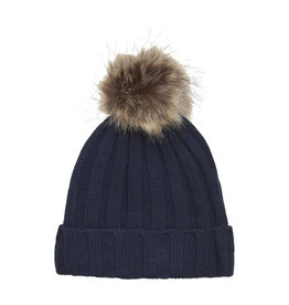 Enfant Beanie w. face fur | Parisian Night