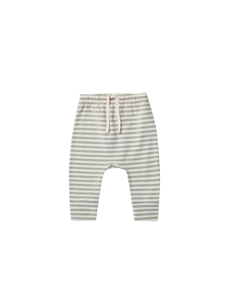 Quincy Mae Drawstring Pant | Pistachio Stripe