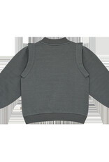 House of Jamie Shoulder Sweater | Dark Slate