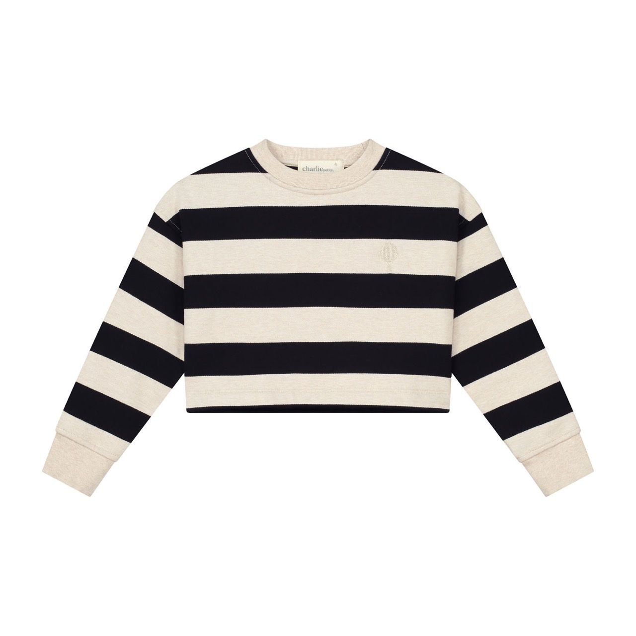Charlie Petite Hera Sweater | Black Beige Stripe