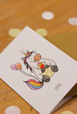 Juulz Illustrations Wenskaart | Unicorn Jippie