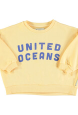 piupiuchick Sweatshirt | Yellow w/ "united oceans" print