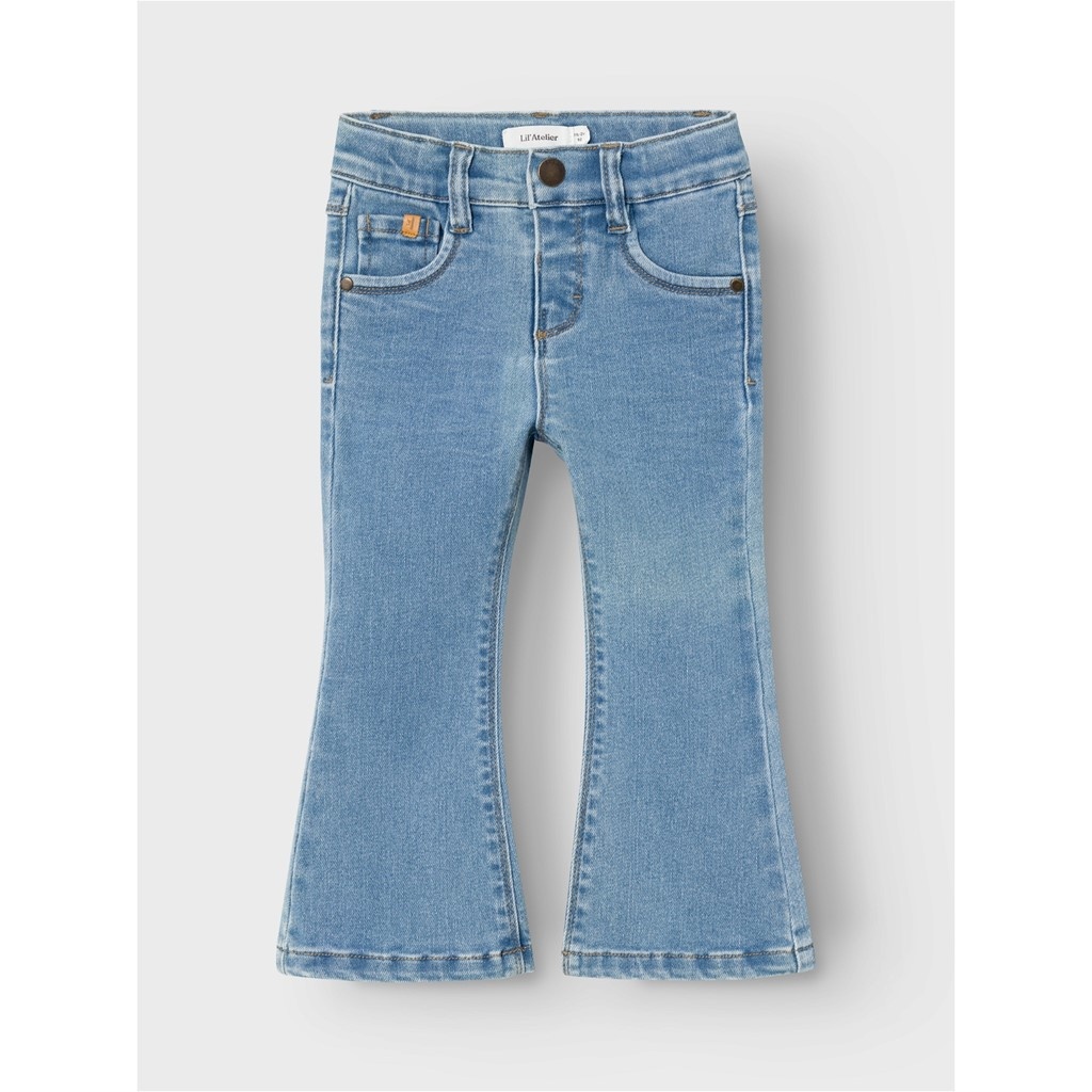 Lil Atelier Salli Hw Slim Boot Jeans | Medium Blue Denim