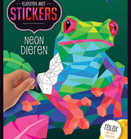 Lantaarn Publishers Kleuren met stickers | Neon Dieren