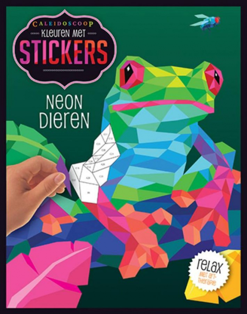 Lantaarn Publishers Kleuren met stickers | Neon Dieren