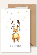 Juulz Illustrations Wenskaart Kerst | Hert