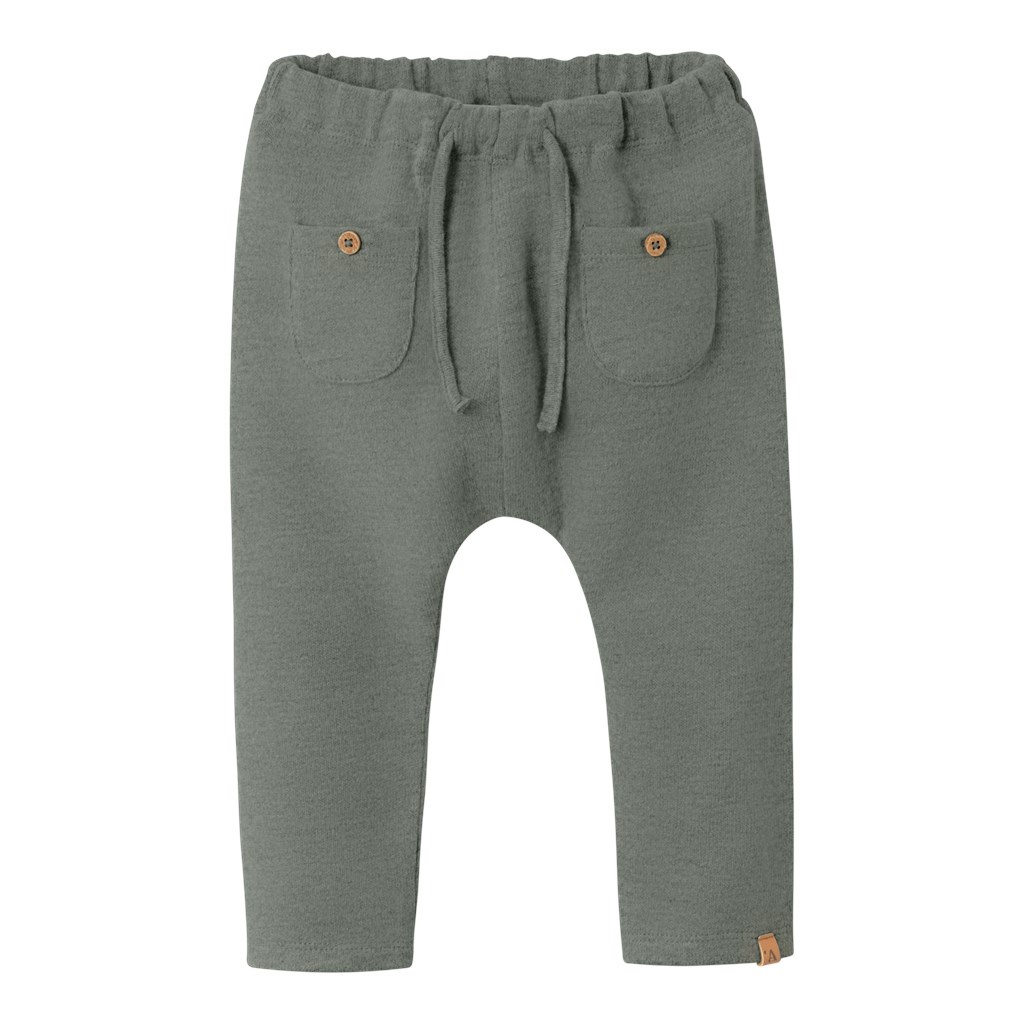 Lil Atelier Thor Loose pant | Agave Green