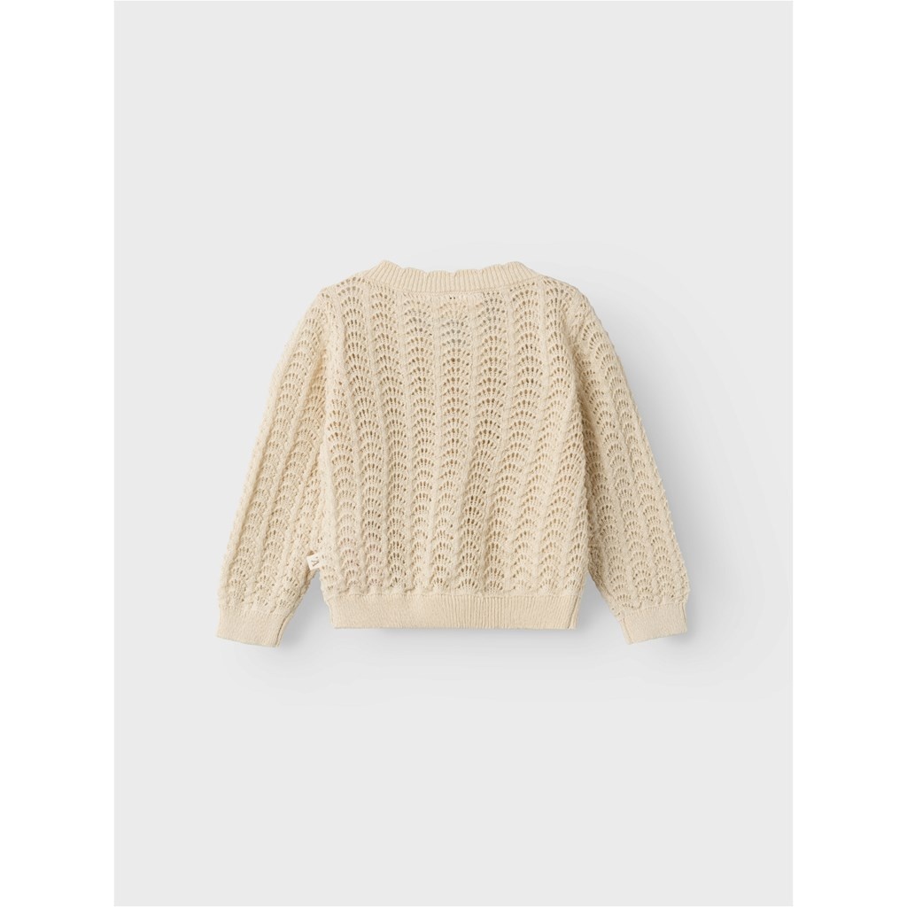 Lil Atelier Gliva LS Short Knit Cardigan | wood Ash