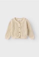 Lil Atelier Gliva LS Short Knit Cardigan | wood Ash