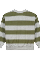 Charlie Petite Isac sweater | Grey melange green stripe