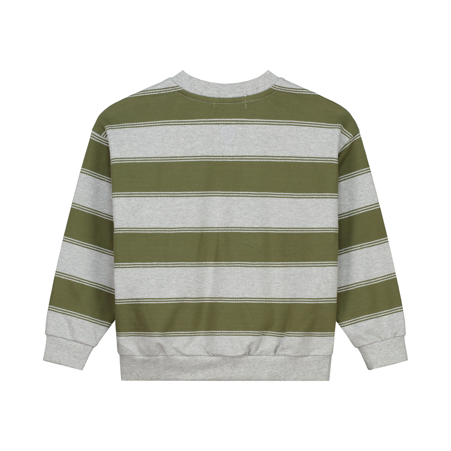 Charlie Petite Isac sweater | Grey melange green stripe