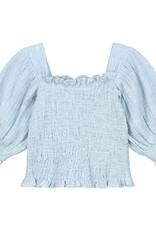 Charlie Petite Gwen top | Blue melange