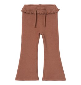 Lil Atelier Thora Slim bootcut legging | Carob Brown