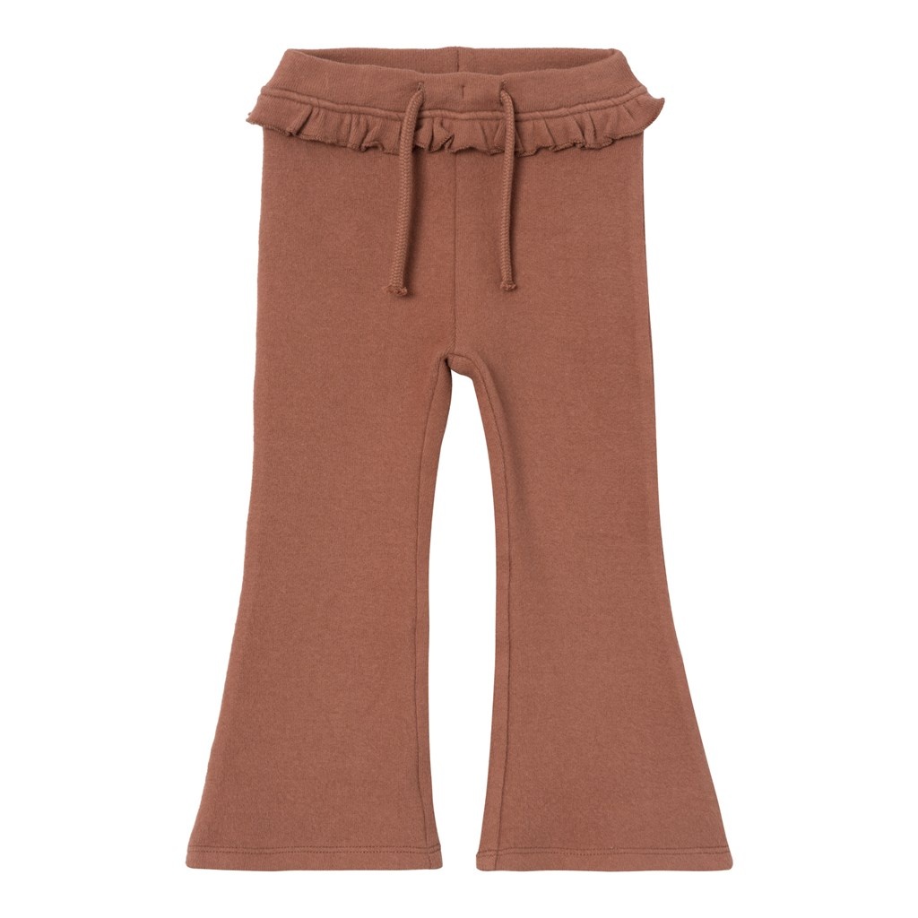 Lil Atelier Thora Slim bootcut legging | Carob Brown