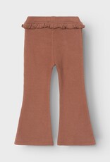 Lil Atelier Thora Slim bootcut legging | Carob Brown