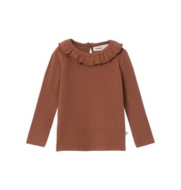 Lil Atelier Thora Slim top | Carob Brown