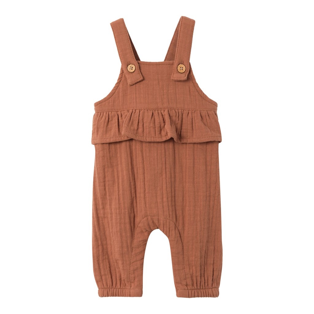 Lil Atelier Tuda Loos overall | Carob Brown