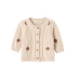 Lil Atelier Tila Knit caridigan | Fog