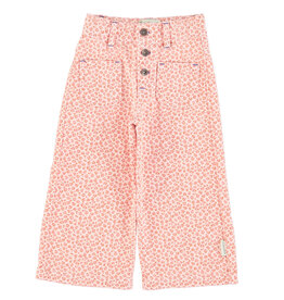 piupiuchick Flare Trousers | Light Pink w/ Animal Print