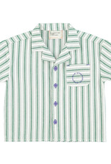 piupiuchick Hawaiian Shirt | White w/ Large Green Stripes