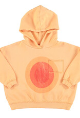 piupiuchick Hooded Sweatshirt | Peach w/ Multicolor Circles Print