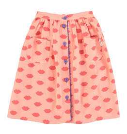 piupiuchick Long Skirt w/ Front Pockets | Pink w/ Red Lips