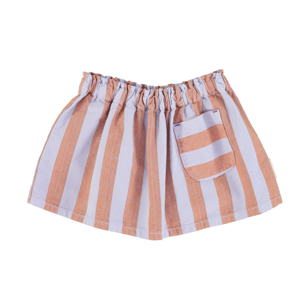 piupiuchick Short Skirt | Orange & Purple Stripes