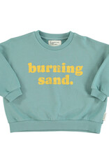 piupiuchick Sweatshirt | Green w/ "Burning Sand" Print