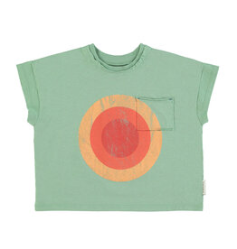 piupiuchick T-Shirt | Green w/ Multicolor Circle Print