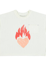 piupiuchick T-Shirt | Ecru w/ Heart Print