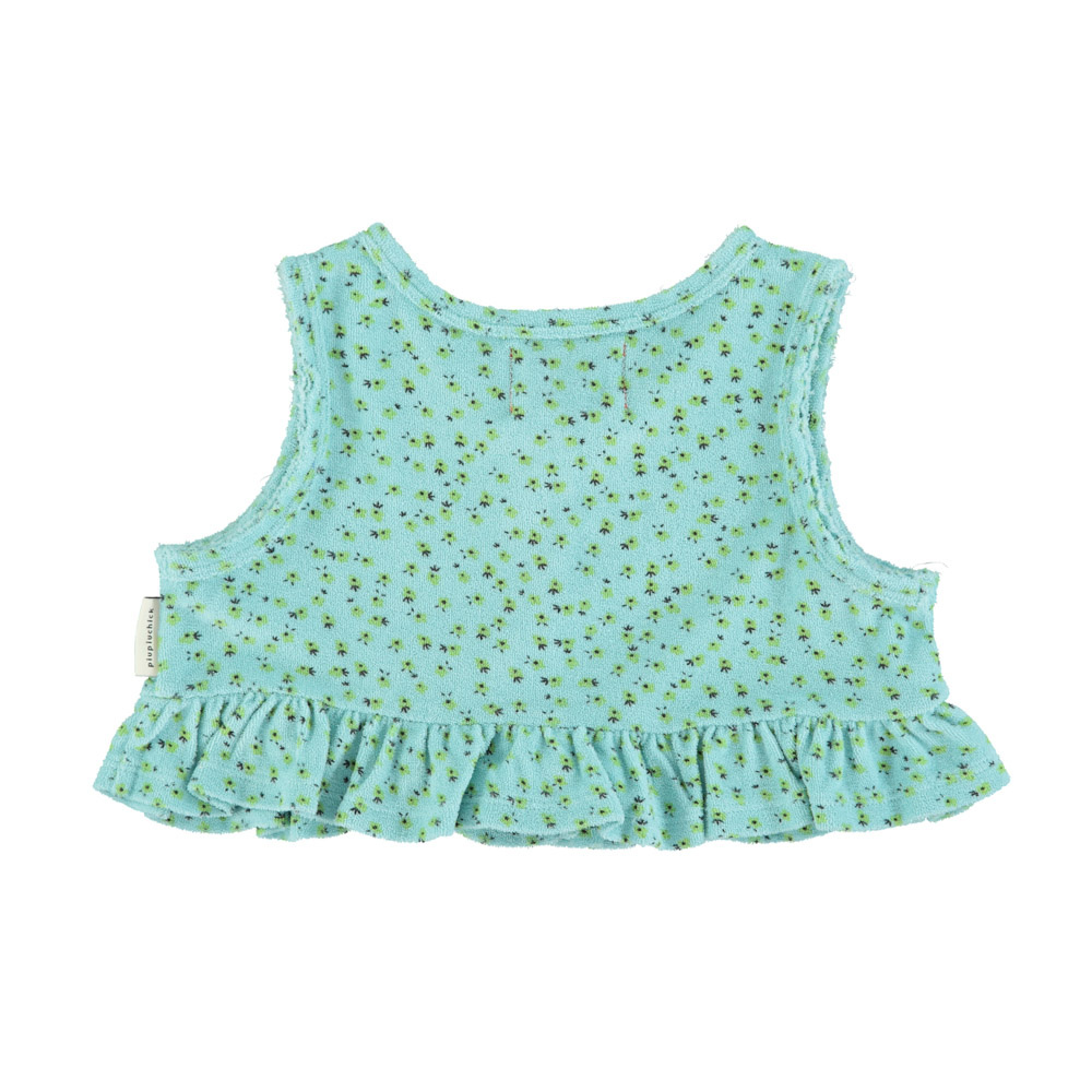 piupiuchick Top | Light Blue w/ Yellow Flowers