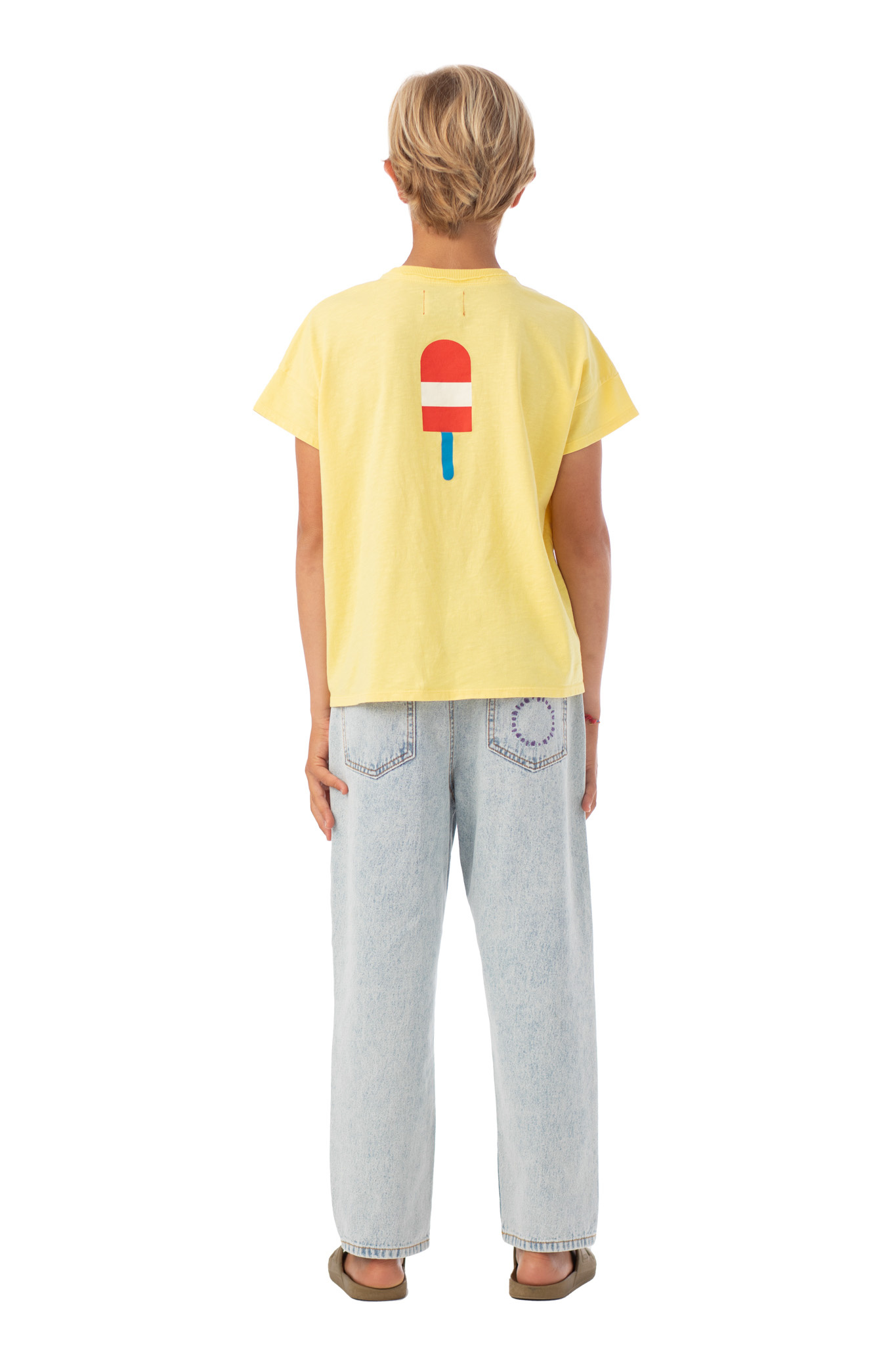 piupiuchick T-Shirt | Yellow w/ Ice Cream Print