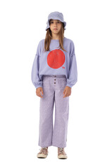 piupiuchick Sweatshirt w/ Balloon Sleeves | Lavender w/ Red Circle Print