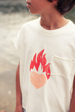 piupiuchick T-Shirt | Ecru w/ Heart Print