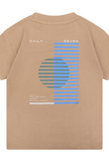 Daily Seven Organic t-shirt Backprint Daily7 | Camel sand